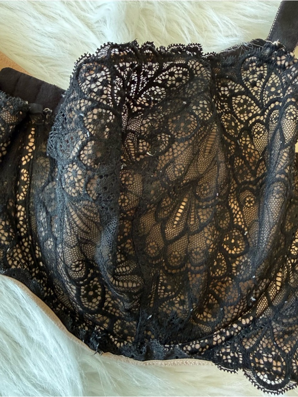 Torrid black lace unlined underwire balconette bra 46DD - Picture 3 of 9